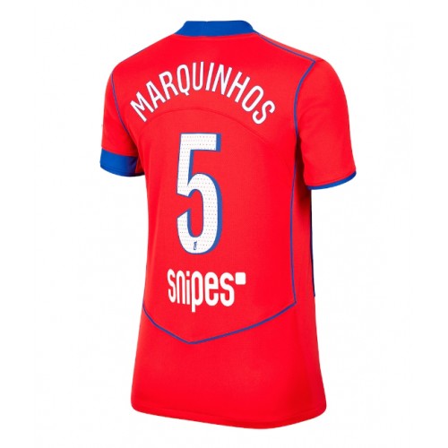 Stroje piłkarskie Paris Saint-Germain Marquinhos #5 Koszulka Trzeciej dla damskie 2025-26 Krótki Rękaw